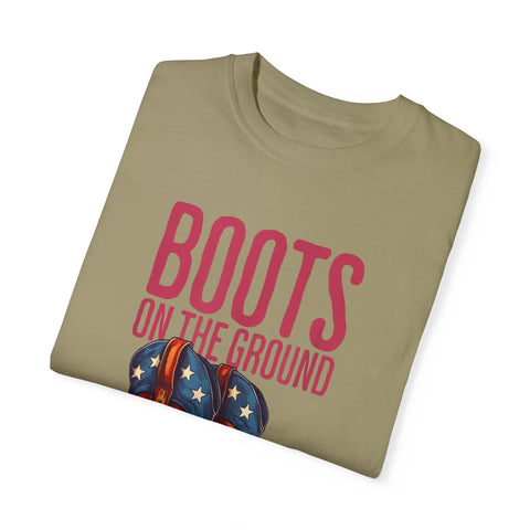 Vintage Western Boots Graphic T-Shirt - "Boots on the Ground"
