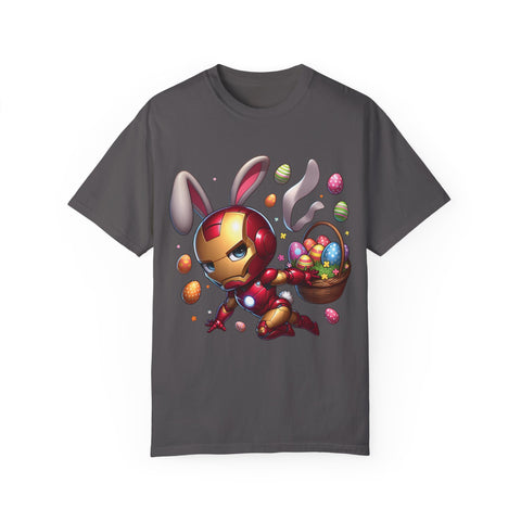 Easter Bunny Iron Man T-Shirt - Unisex Garment-Dyed Tee