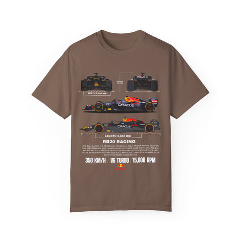 RB20 Racing Unisex Garment-Dyed T-shirt - Perfect for F1 Fans