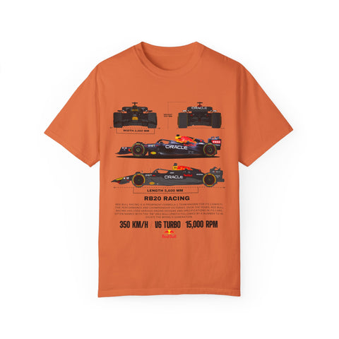 Red Bull Racing Unisex T-Shirt - 350 KM/H, UG Turbo, 15,000 RPM