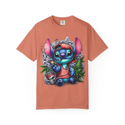 Colorful Stitch Graphic T-Shirt - Unisex Tie-Dye Style for Relaxed Vibes