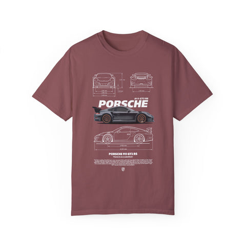 Porsche Blueprint Unisex T-Shirt - Automotive Enthusiast Graphic Tee
