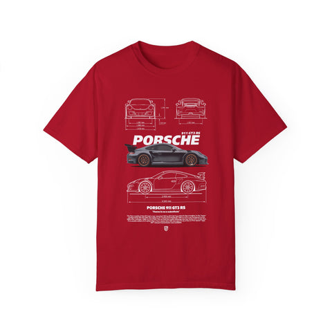 Porsche Blueprint Unisex T-Shirt - Automotive Enthusiast Graphic Tee