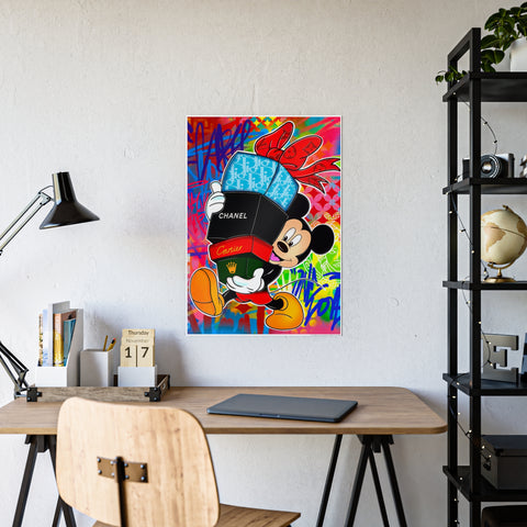 Vibrant Gloss Poster featuring Mickey Mouse with Luxury Brands