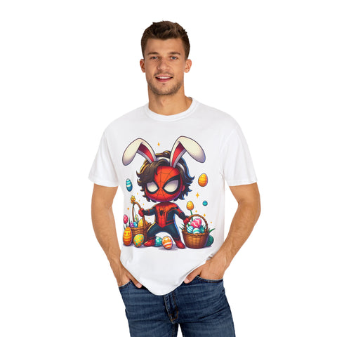 Easter Spider-Man T-Shirt | Unisex Garment-Dyed Tee for Kids & Fans