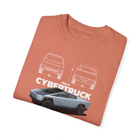 Tesla Cybertruck Unisex Garment-Dyed T-Shirt | Automotive Enthusiast Apparel