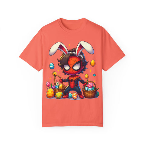 Easter Spider-Man T-Shirt | Unisex Garment-Dyed Tee for Kids & Fans