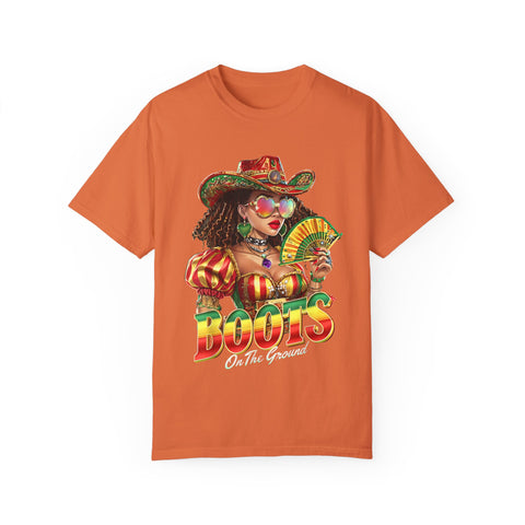 Colorful Boots Themed Unisex T-Shirt - Fun & Festive Design for Celebrations