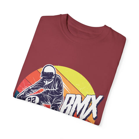 BMX Rider Graphic T-Shirt - Unisex Garment-Dyed Tee for Cycling Enthusiasts