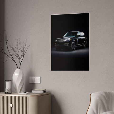 Sleek Black SUV Gloss Poster | Modern Home Decor | Perfect for Car Enthusiasts