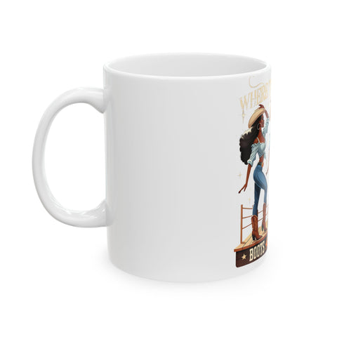 Western Boots Ceramic Coffee Mug - 11oz & 15oz Options