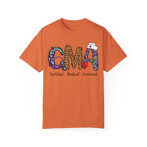 CMA Certified Medical Assistant T-Shirt - Fun Animal Print Unisex Tee
