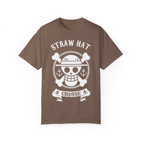 Straw Hat Cruise Graphic T-Shirt - Unisex Garment-Dyed Tee for Fans