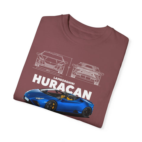 Lamborghini Huracan Unisex Garment-Dyed T-Shirt | Perfect for Car Enthusiasts and Gift Giving