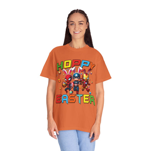 Hoppy Easter Unisex T-Shirt - Colorful Superhero Design