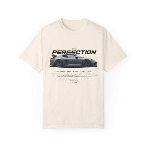 Unisex Garment-Dyed T-Shirt - 'This is Perfection' Porsche 718 Cayman Tee