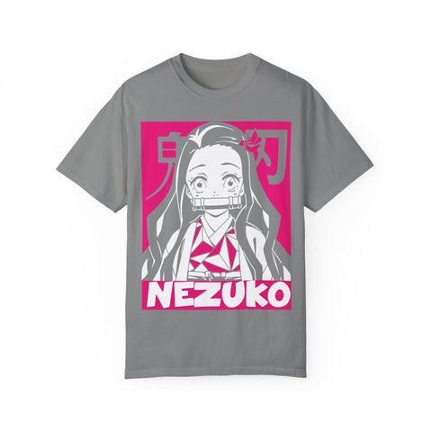 Nezuko Anime T-Shirt - Unisex Garment-Dyed Tee for Fans