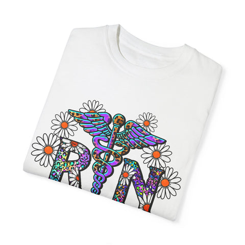 Boho Floral Graphic T-Shirt for Hippie Vibes – Rainbow RN Design