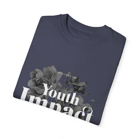 Youth Impact Unisex Garment-Dyed T-Shirt – Vibrant Floral Graphic Tee