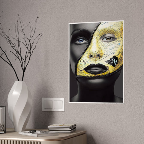 Artistic Gloss Poster - Contemporary Face Design for Home Decor