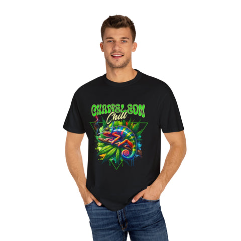 Chameleon Chill Unisex Garment-Dyed T-Shirt - Vibrant Graphic Tee for Nature Lovers