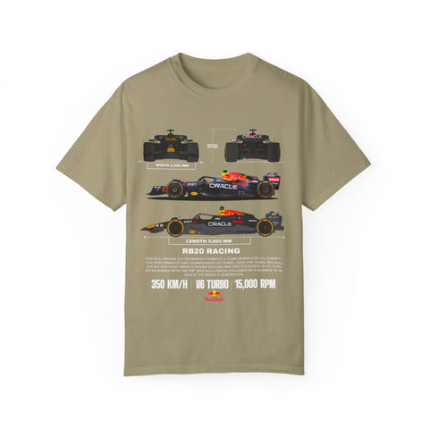 RB20 Racing Unisex Garment-Dyed T-shirt - Perfect for F1 Fans