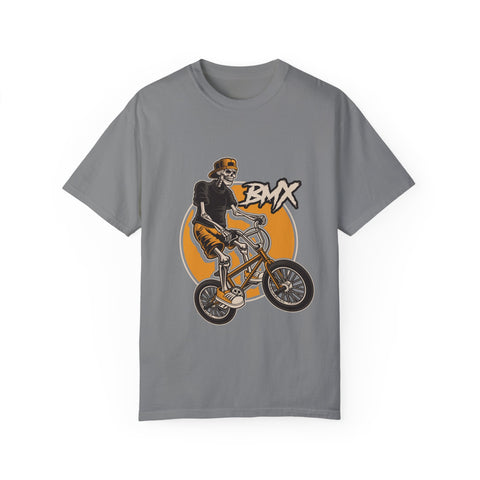 BMX Rider Graphic T-Shirt - Unisex Garment-Dyed Tee for Cycling Enthusiasts