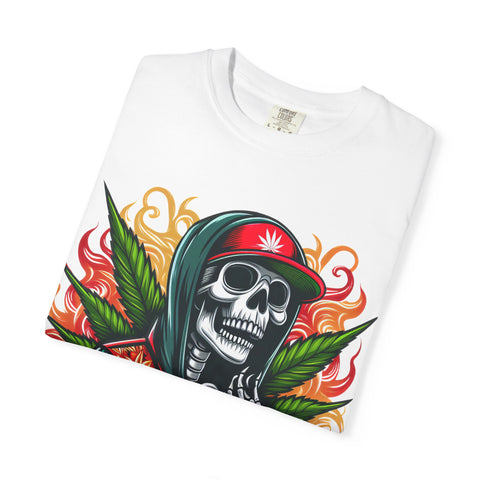 Chill Vibes Skull Graphic T-Shirt – Unisex Garment-Dyed Tee