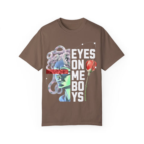Artistic Unisex Dreamy T-Shirt - 'Eyes on Me, Boys' Design