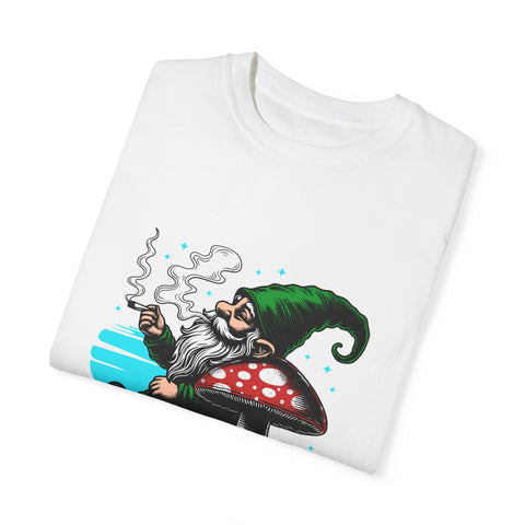 Magic Gnome T-shirt - Where Every Puff Unearths Magic | Unisex Garment-Dyed Tee for Nature Lovers