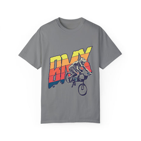 BMX Rider Unisex Garment-Dyed T-Shirt | Retro Cycling Style