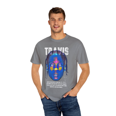 Travis Inspired Unisex Garment-Dyed T-Shirt - Retro Graphic Tee