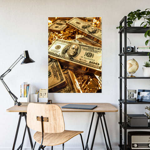 Luxury Money Gloss Poster - Wall Art for Home & Office Decor