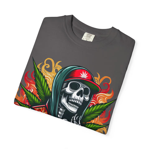 Chill Vibes Skull Graphic T-Shirt – Unisex Garment-Dyed Tee