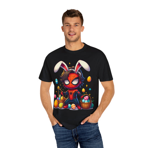 Easter Spider-Man T-Shirt | Unisex Garment-Dyed Tee for Kids & Fans