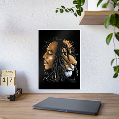 Reggae Lion Art Poster - Glossy Decor for Music Lovers