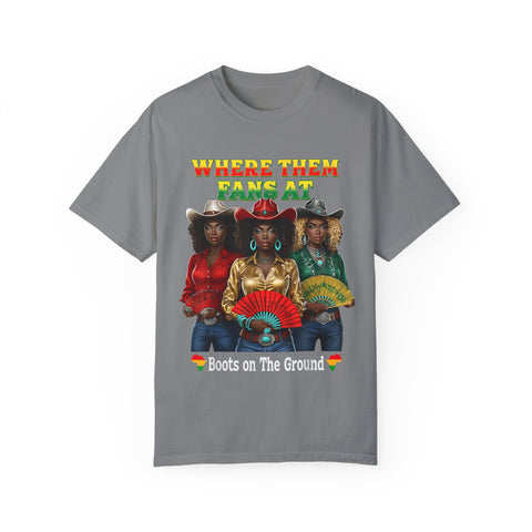 Where Them Fangs At Unisex Garment-Dyed T-shirt - Bold Graphic Tee for Women