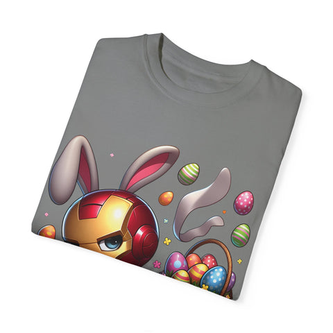 Easter Bunny Iron Man T-Shirt - Unisex Garment-Dyed Tee