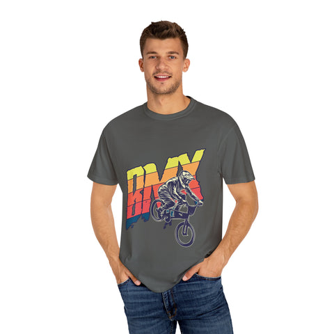 BMX Rider Unisex Garment-Dyed T-Shirt | Retro Cycling Style