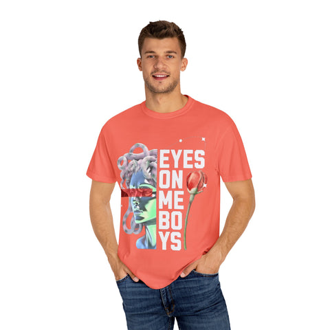 Artistic Unisex Dreamy T-Shirt - 'Eyes on Me, Boys' Design