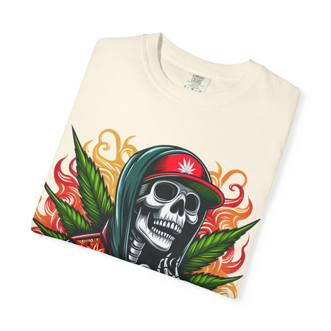 Chill Vibes Skull Graphic T-Shirt – Unisex Garment-Dyed Tee
