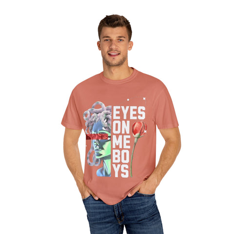 Artistic Unisex Dreamy T-Shirt - 'Eyes on Me, Boys' Design
