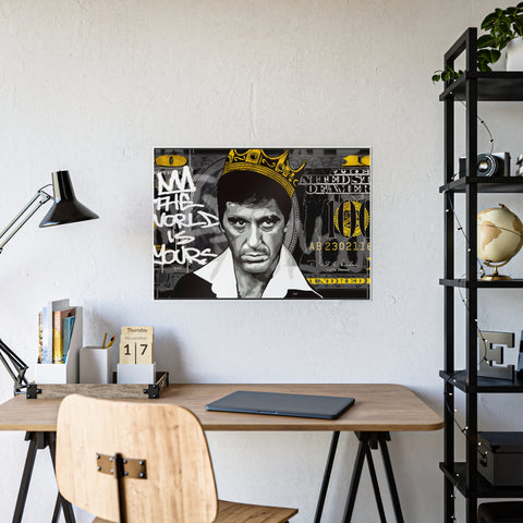 Glossy Wall Art Poster - 'The World is Yours'