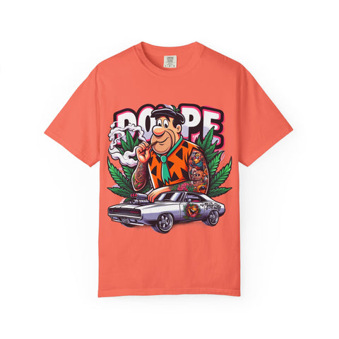 Retro Cool Unisex Garment-Dyed T-Shirt - 'Dope' Graphic with Classic Car