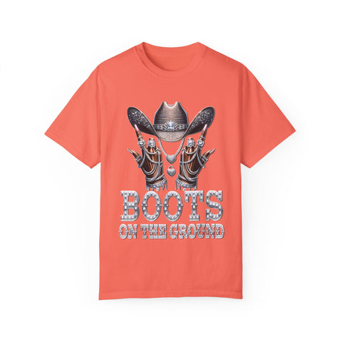 Country-Inspired Unisex T-Shirt - 'Boots on the Ground' Design