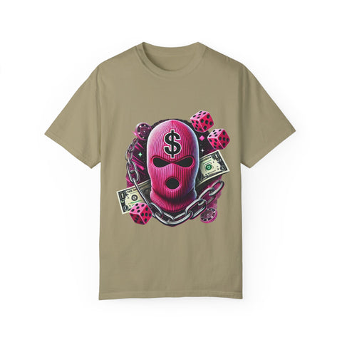 Unisex Garment-Dyed Graphic T-Shirt - Cash Rules Design