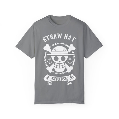 Straw Hat Cruise Graphic T-Shirt - Unisex Garment-Dyed Tee for Fans