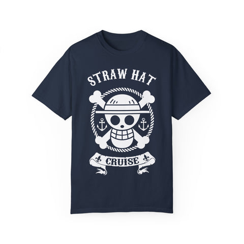 Straw Hat Cruise Graphic T-Shirt - Unisex Garment-Dyed Tee for Fans