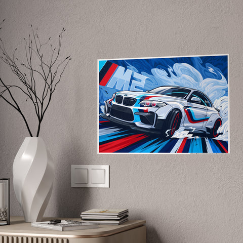 BMW M2 Glossy Poster - Vibrant Car Art for Auto Enthusiasts