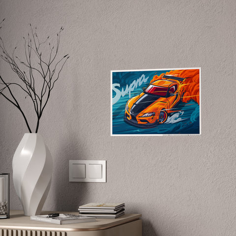 Supra Car Gloss Poster - Vibrant Wall Art for Car Enthusiasts